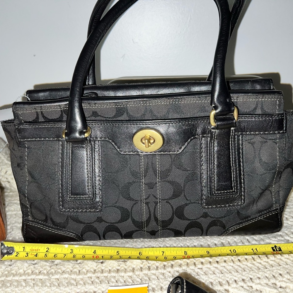 Coach all black with gold hardware
